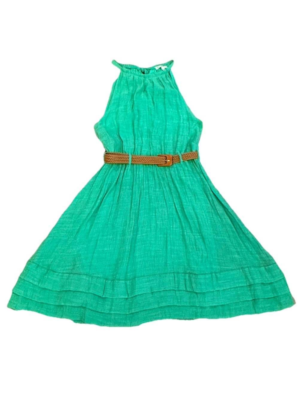 Indigo Rose Sleeveless Tiered Midi Green Dress Size Small (6) - Picture 2 of 9